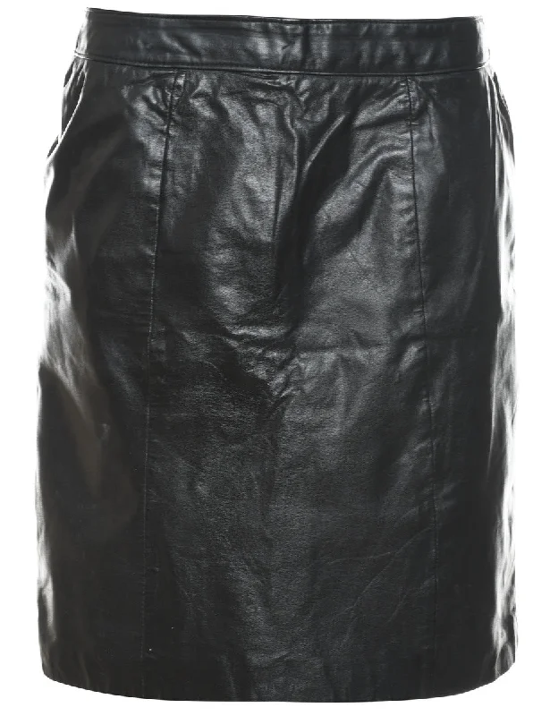 Black Leather Skirt - M chiffon skirt floaty