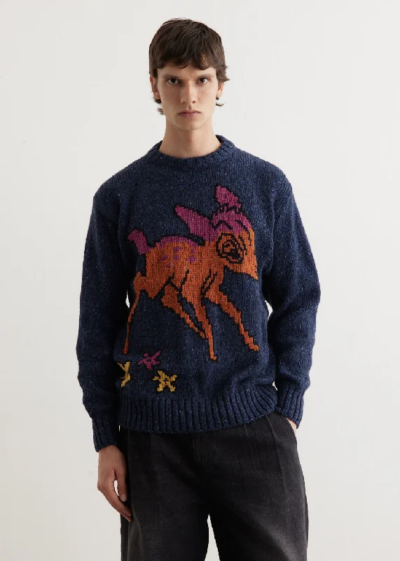 Cosmic Deer Sweater Open Front Closed Front Wrap Front