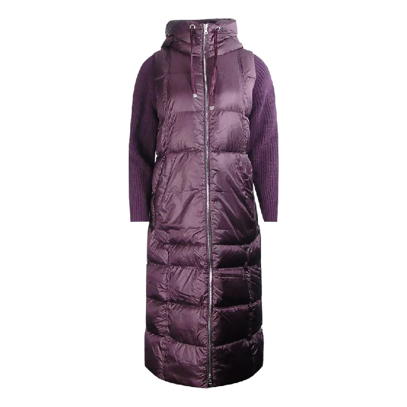 Parajumpers Halisa Fig Purple Long Hooded Down Jacket One-Shoulder Jacket Off-the-Shoulder Jacket Asymmetrical Jacket Parajumpers Halisa Fig Purple Long Hooded Down Jacket One-Shoulder Jacket Off-the-Shoulder Jacket Asymmetrical Jacket