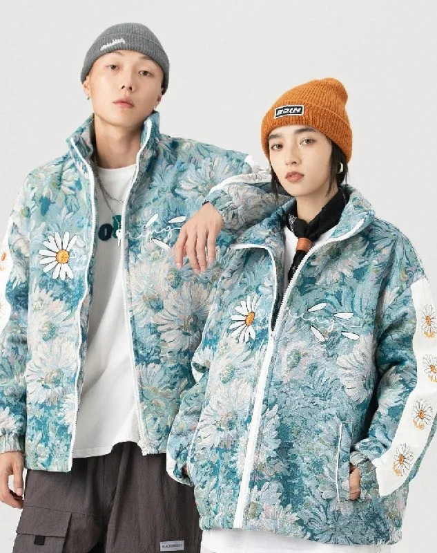 Soft Girl Daisy Jacket Fleece Jacket Down Jacket Feather Jacket