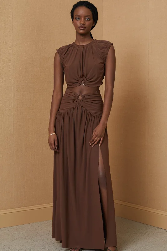 Bec & Bridge Minx Maxi Skirt - Copper lace skirt feminine