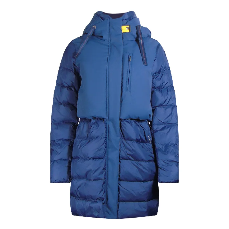 Parajumpers Inga Eclipse Navy Blue Long Hooded Down Jacket Knit Jacket Woven Jacket Fleece Jacket Parajumpers Inga Eclipse Navy Blue Long Hooded Down Jacket Knit Jacket Woven Jacket Fleece Jacket