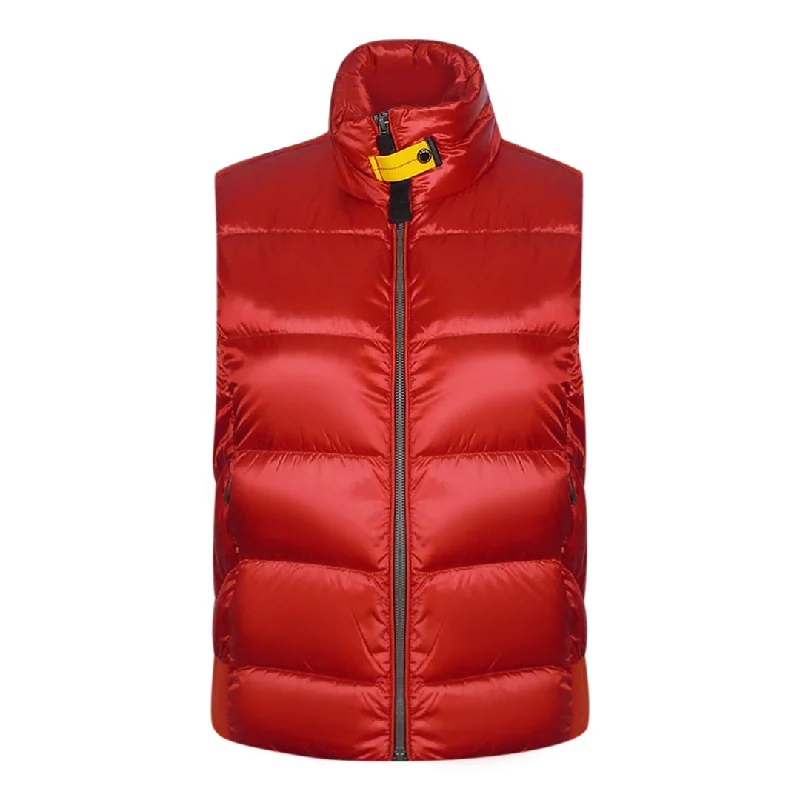 Parajumpers Ali Red Down Gilet Jacket Nylon Jacket Polyester Jacket Spandex Jacket