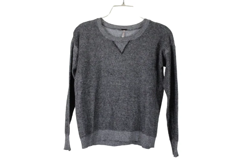 Poof! Gray Sweater | S Graphic Sweater Embroidered Appliqued