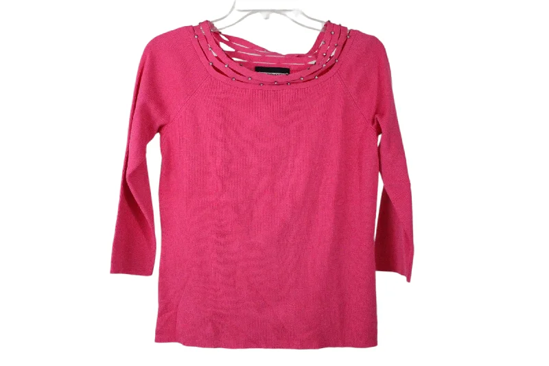 Requirements Pink Sweater | S Iron Safe Non-Iron Wrinkle Free
