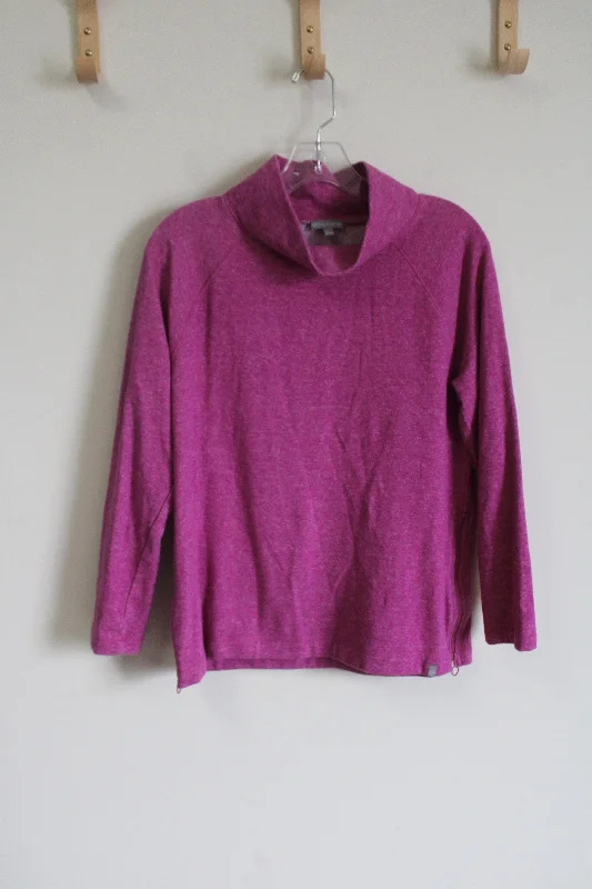 T By Talbots Pink Mock Neck Sweater | M Petite Lightweight Heavyweight Midweight