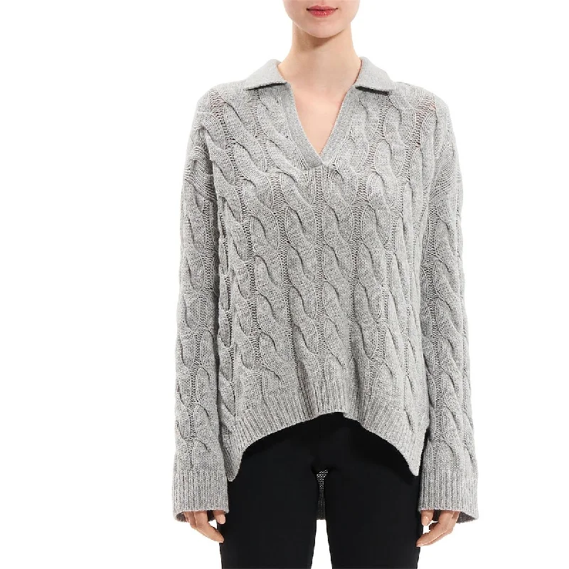 Theory Womens KARENIA Wool Cashmere V-Neck Sweater Boxy Sweater Fitted Sweater A-Line Theory Womens KARENIA Wool Cashmere V-Neck Sweater Boxy Sweater Fitted Sweater A-Line