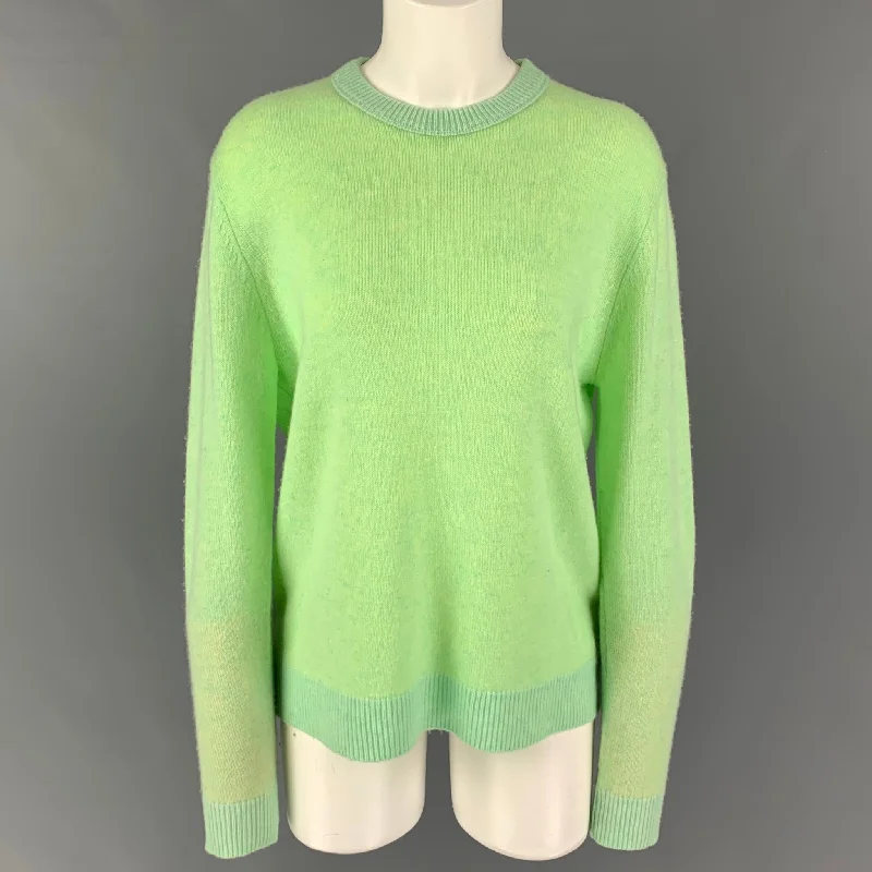ACNE STUDIOS Size XS Neon Cashmere Crew-Neck Sweater Oversized Loose Flowy