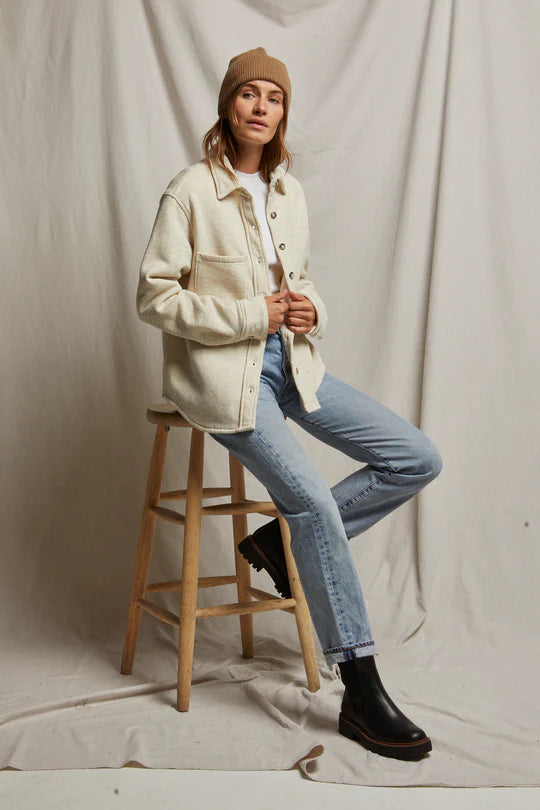 cypress fleece jacket oatmeal Collared Jacket Crew Neck Jacket Turtle Neck Jacket