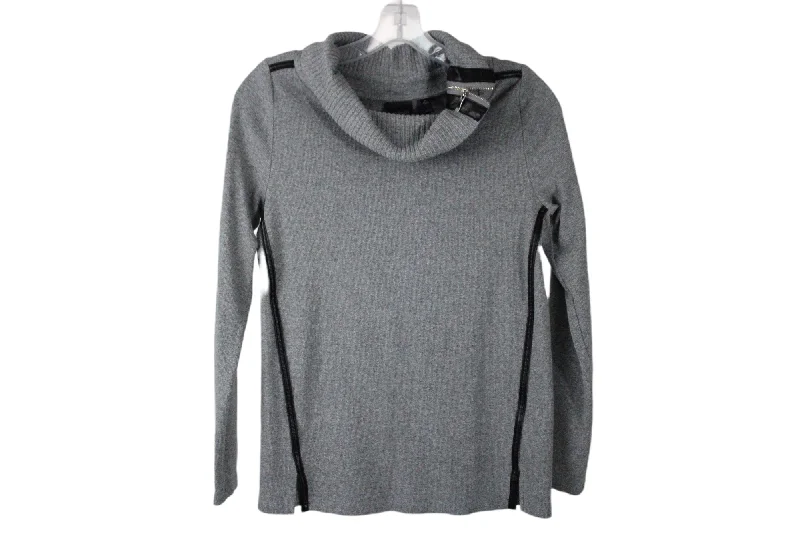 Rafaella Gray Knit Sweater | S Fitted Slim Tailored