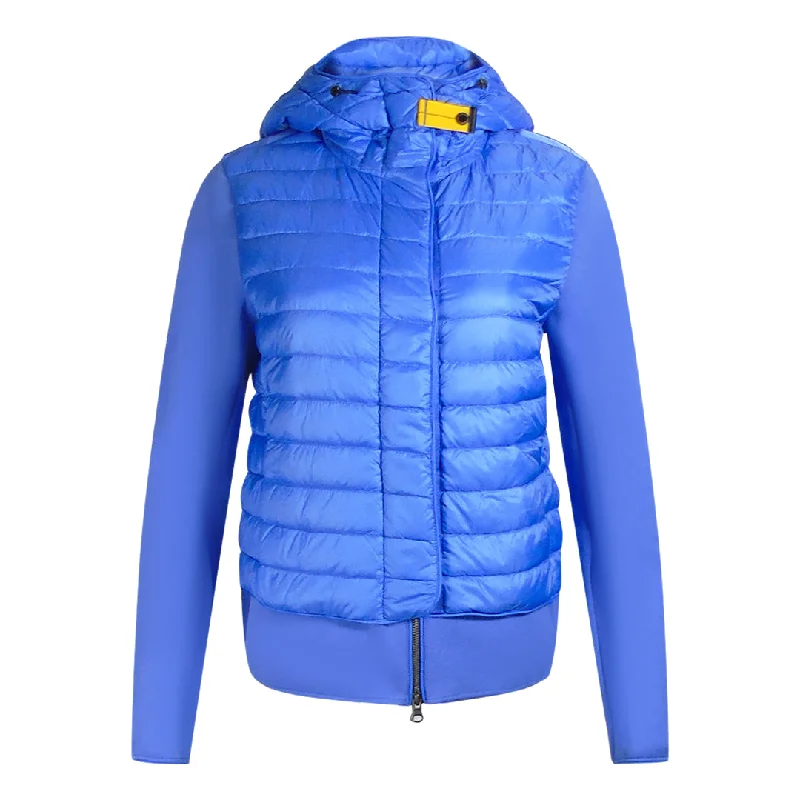 Parajumpers Lorita Cornflower Blue Down Jacket Hooded Jacket Caped Jacket Shawl Collar Jacket
