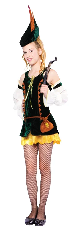 Girl Robin Hood Costume Teen Size Frayed Skirt chiffon skirt lightweight