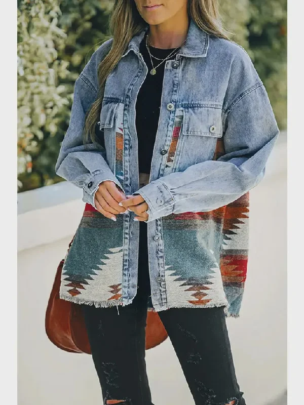 Aztec Womens Jeans Denim Jacket Shacket Faux Fur Fabric Real Fur Fabric Shearling Fabric Aztec Womens Jeans Denim Jacket Shacket Faux Fur Fabric Real Fur Fabric Shearling Fabric