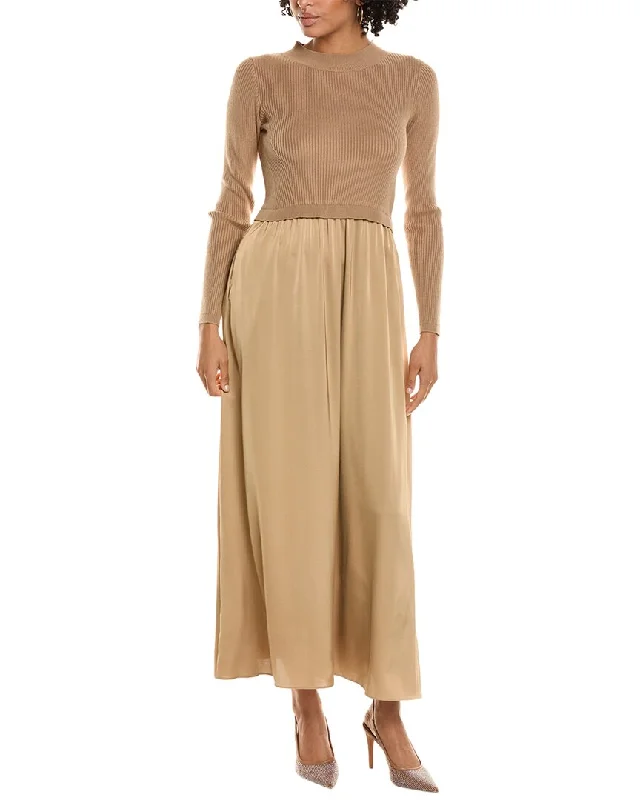 Taylor Satin Skirt Sweaterdress leather skirt modern