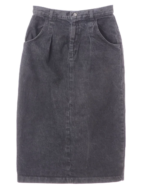 Denim Midi Skirt silk skirt sleek