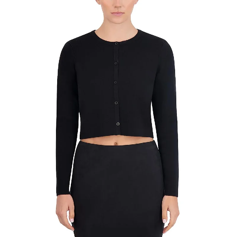 POINT Womens Button-Down Layering Crop Sweater Fleece Sweater Nylon Polyester