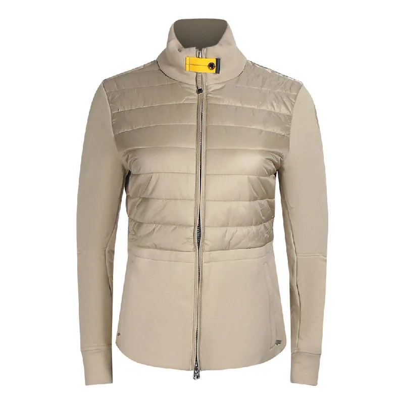 Parajumpers Natascia Sunkissed Beige Jacket A-Line Jacket Boat Neck Shawl Collar