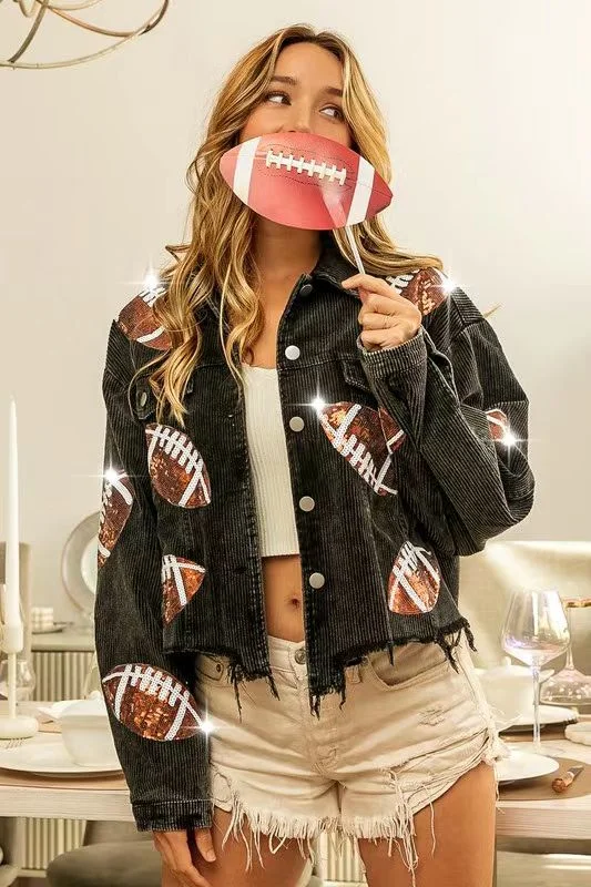 Sports Casual Corduroy Jacket Woman Retro Turn-down Collar Splicing Denim Fabric Leather Fabric Suede Fabric Sports Casual Corduroy Jacket Woman Retro Turn-down Collar Splicing Denim Fabric Leather Fabric Suede Fabric