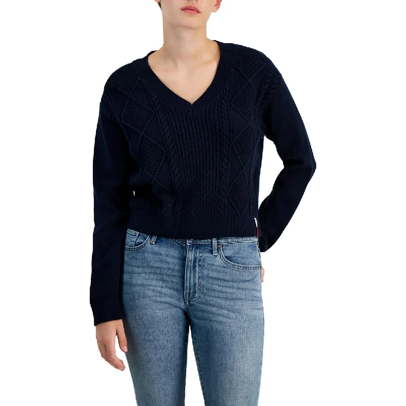 Tommy Jeans Womens Crew neck V-Neck Crewneck Sweater Thin Thick Dense