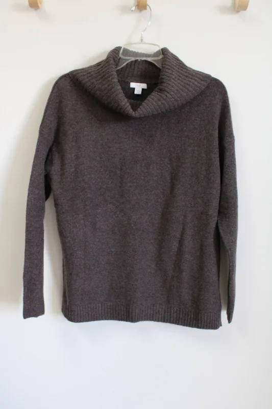 J.Jill Soft Gray Turtleneck Sweater | XS Neon Metallic Matte
