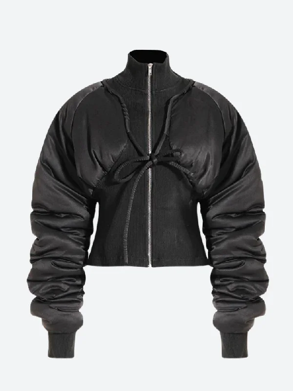 Puffer Corduroy Zip-Up Jacket Bomber Jacket Anorak Windbreaker