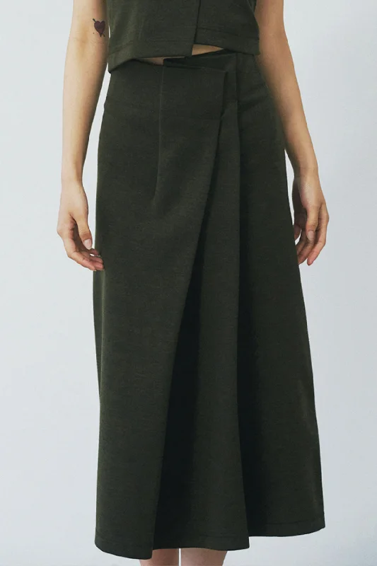 SIRI SKIRT MIDI / zero waste fashion cotton skirt soft