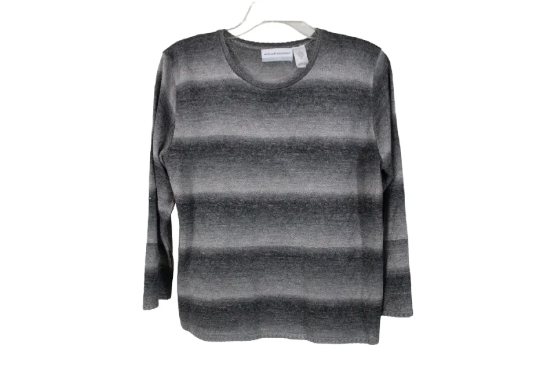Alfred Dunner Gray Sweater | L Petite Sweater Knitwear Pullover