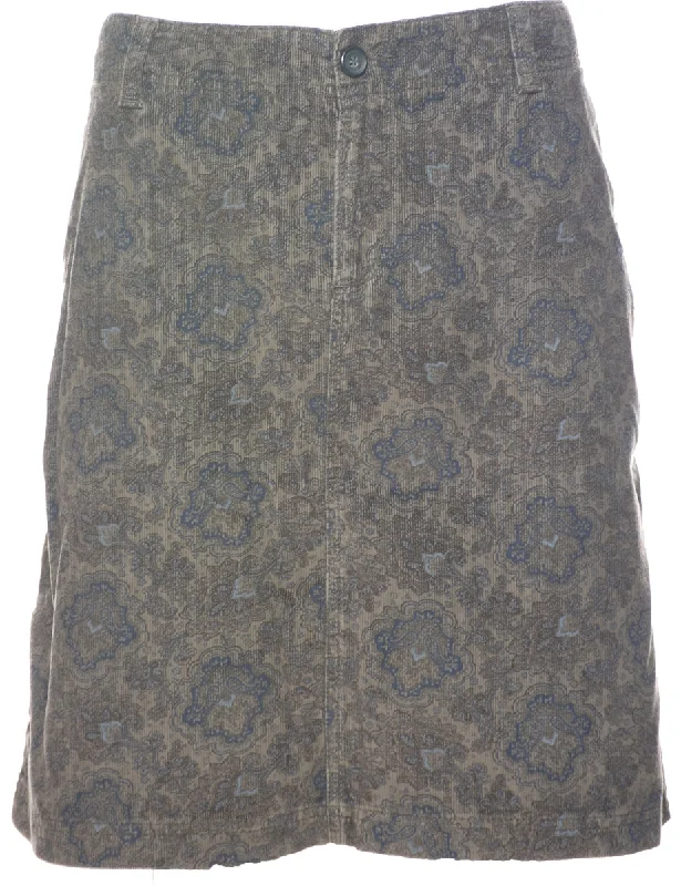 Eddie Bauer A-line Skirt - L silk skirt sleek