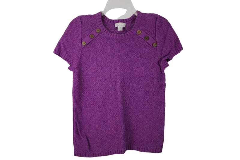 Christopher & Banks Purple Knit Sweater Top | S Spandex Blend Rayon Blend Denim Blend Christopher & Banks Purple Knit Sweater Top | S Spandex Blend Rayon Blend Denim Blend