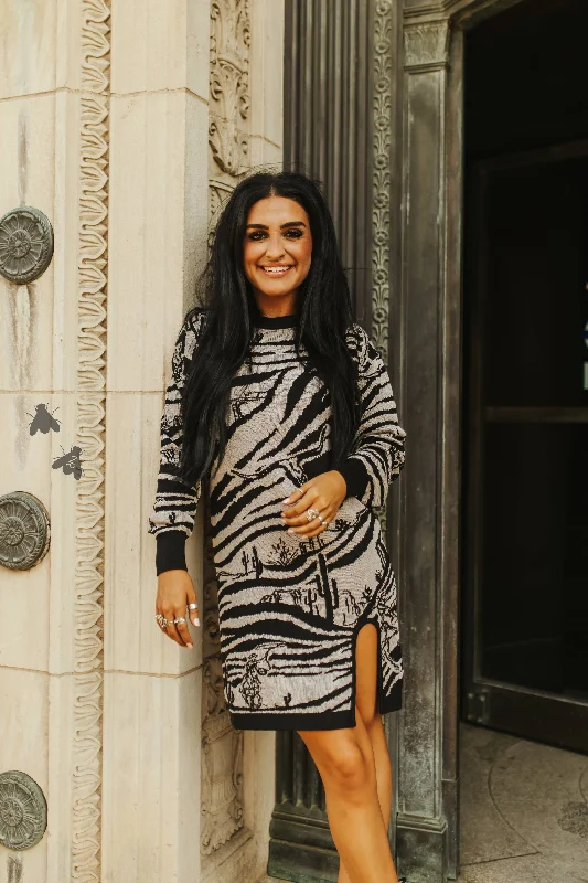 WILD WEST ZOO SWEATER DRESS Long Sweater Short Sweater Cropped Sweater