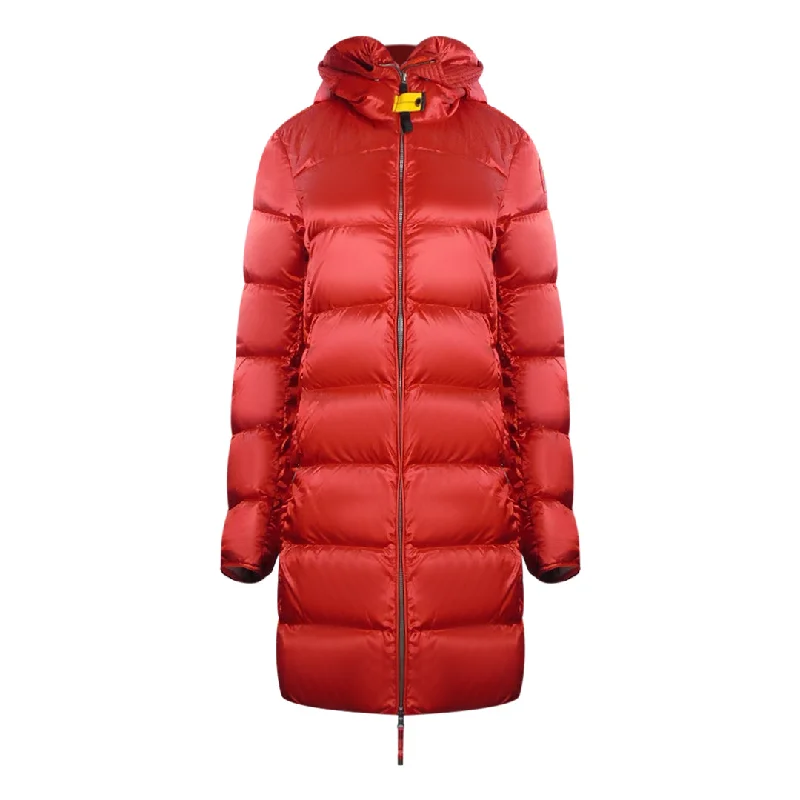 Parajumpers Marion Red Long Hooded Down Jacket Belted Jacket Elasticated Jacket Padded Jacket Parajumpers Marion Red Long Hooded Down Jacket Belted Jacket Elasticated Jacket Padded Jacket