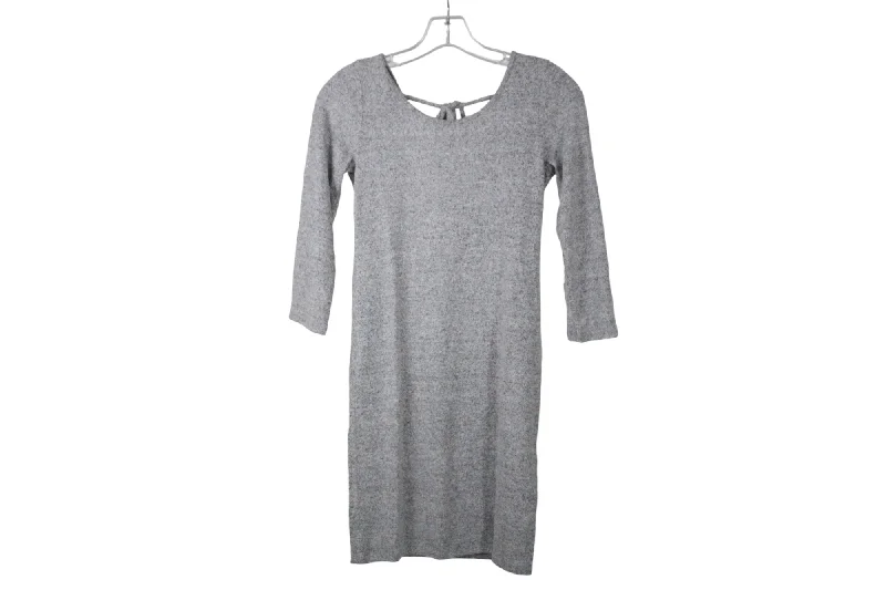 Forever 21 Gray Sweater Bodycon Dress | M Fleece Sweater Nylon Polyester