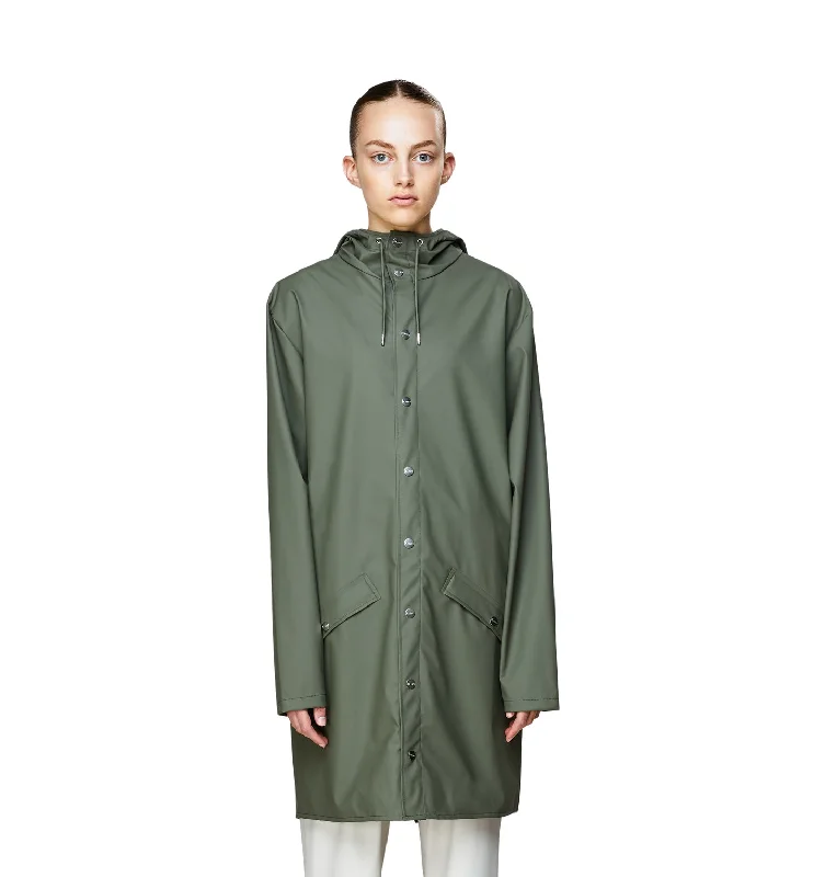 Long Jacket Olive Anorak Shell Jacket Lightweight Jacket
