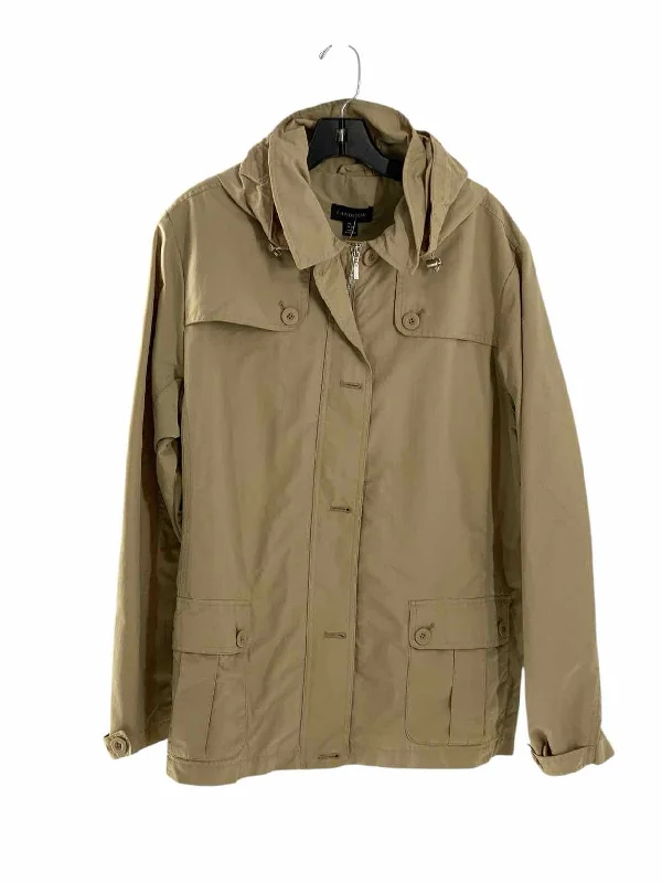 Lands End Size XL Beige Jacket (Outdoor) Fleece Jacket Down Jacket Parka