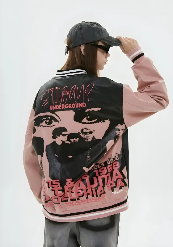 Vintage Grunge 1968 Varsity Jacket Insulated Jacket Fitted Jacket Loose Jacket