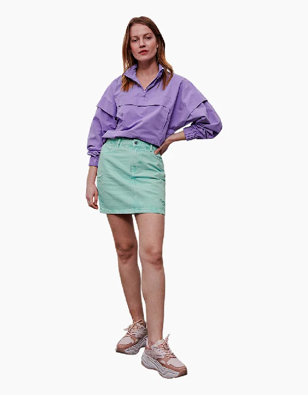 Denim Mini Skirt leather skirt bold