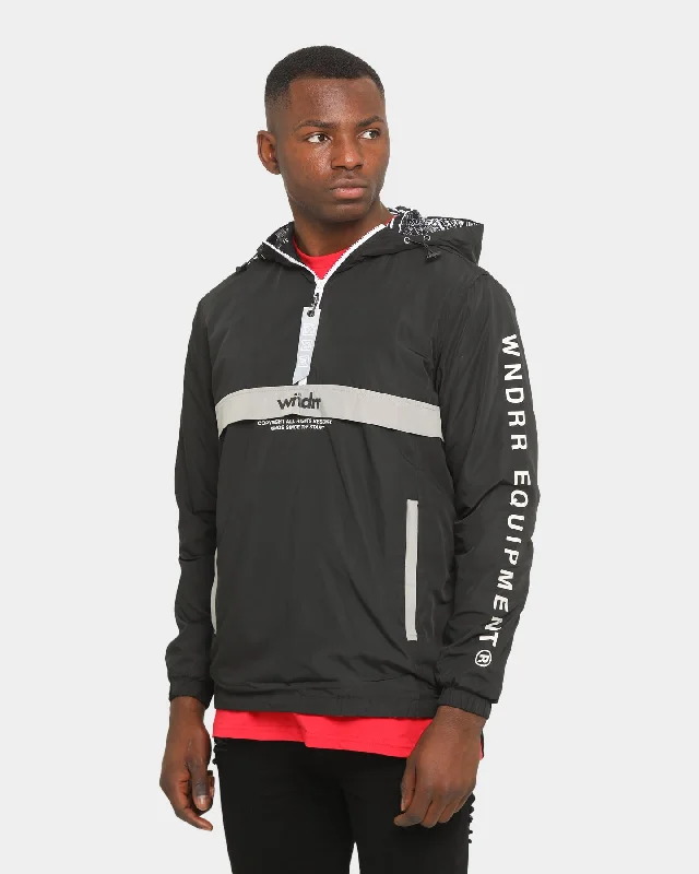 WNDRR Nonstop Spray Jacket Black Toggled Jacket Drawstring Jacket Belted Jacket
