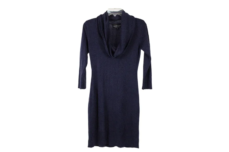 Connected Apparel Blue Sweater Dress | S Mesh Fabric Canvas Fabric Denim Fabric