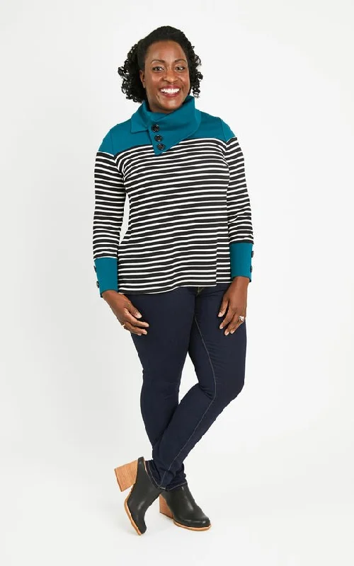 Tobin Sweater Paper Pattern - Cashmerette Satin Blend Silk Blend Wool Blend