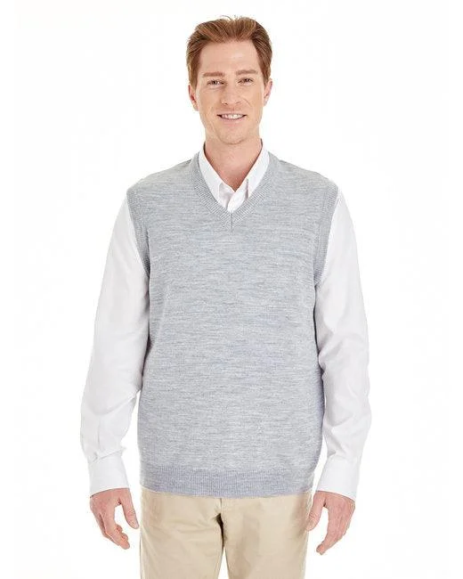 Harriton Men's Pilbloc V-Neck Sweater Vest M415 Mesh Blend Leather Blend Suede Blend Harriton Men's Pilbloc V-Neck Sweater Vest M415 Mesh Blend Leather Blend Suede Blend
