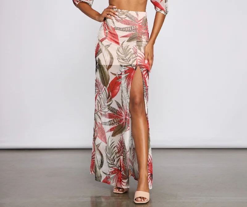 Tropic Dreams Mesh Maxi Skirt lace skirt romantic