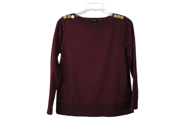 Rafaella Burgundy Sweater | S Soft Cozy Warm