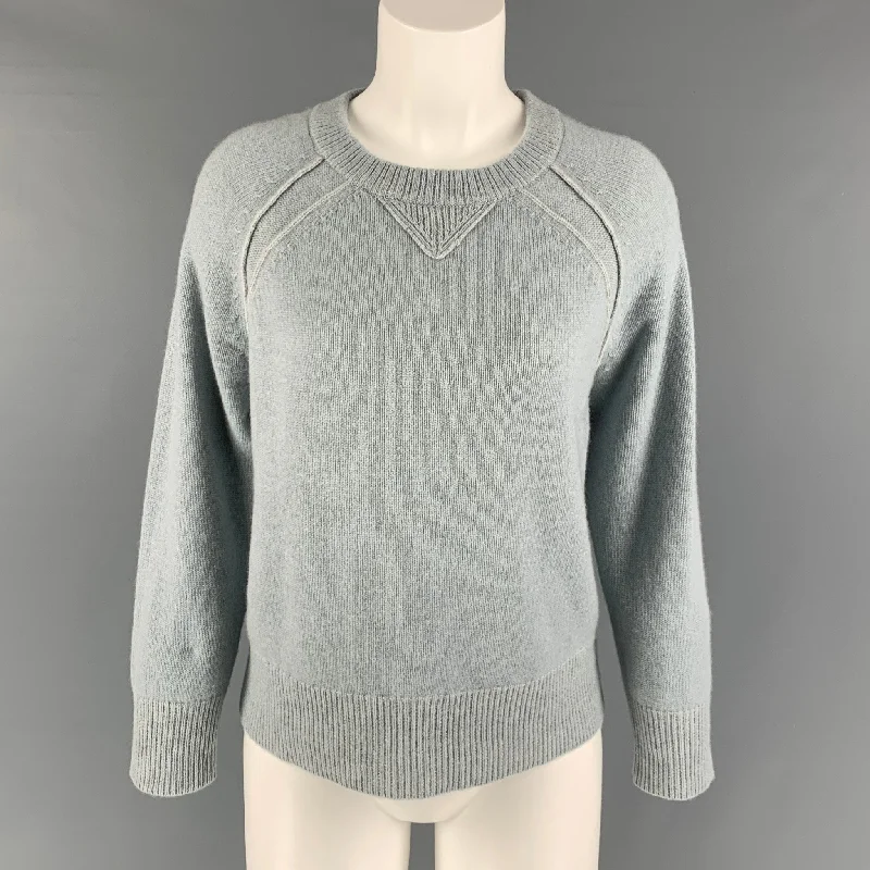 BROCHU WALKER Size S Light Blue Cashmere Solid Crew-Neck Sweater Boxy Sweater Fitted Sweater A-Line BROCHU WALKER Size S Light Blue Cashmere Solid Crew-Neck Sweater Boxy Sweater Fitted Sweater A-Line