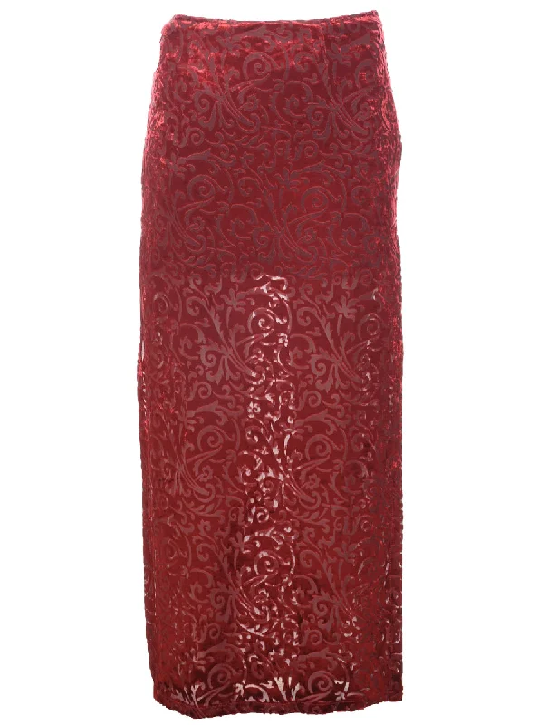 Devore Midi Skirt - M slim fit skirt