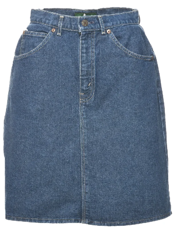 Dark Wash Denim A-line Skirt - S denim skirt classic