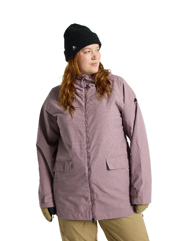 Burton Lalik Jacket Womens Elderberry Nylon Jacket Polyester Jacket Spandex Jacket