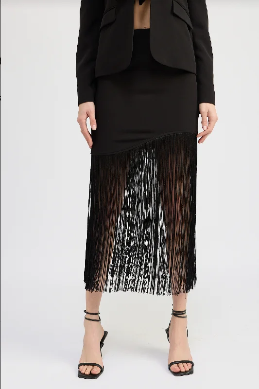 Black Estelle Skirt zip skirt side