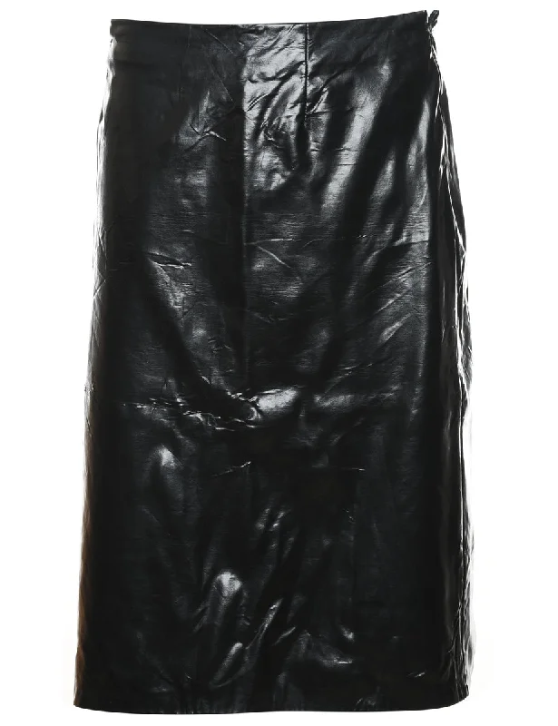 Black A-Line Skirt - M tiered skirt playful