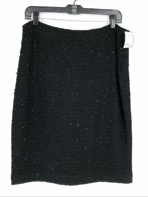 ST. JOHN COUTURE Black pencil Tweed Size 10 Skirt lace skirt romantic