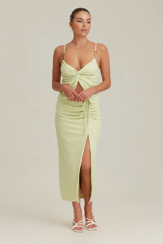 Finders Keepers Lena Skirt - Citron cotton skirt soft